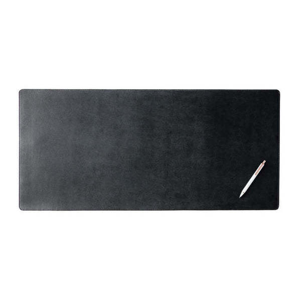 Dacasso Black Bonded Leather 32" x 15" Desk Mat/Desk Pad - No Core Rollable PR-1448